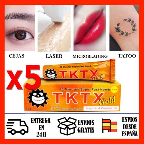 crema tktx anestésico anestesia lidocaina hidratante cicatrizante verde gold oro amarilla negra azul rojo Crema cremas anestesia gel geles anestésico anestésicos Tktx tatuaje tattoo láser microblading derrapen tatuajes micro pigmentación madrid España malaga Barcelona Bilbao Asturias malaga oferta ofertas regalo